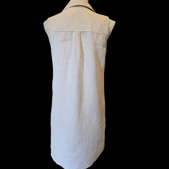Adrienne Vittadini -Women`s Button down Sleeveless Summer Dress SM - Picture 4 of 6